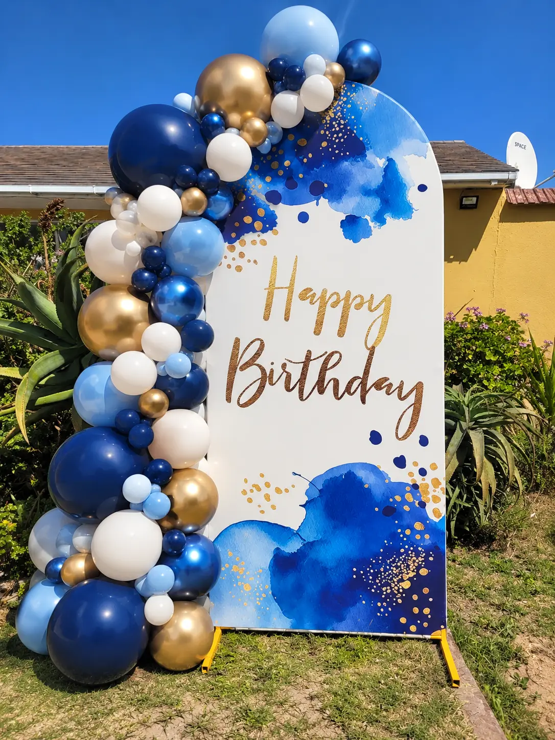Blue & Gold printed arch cover