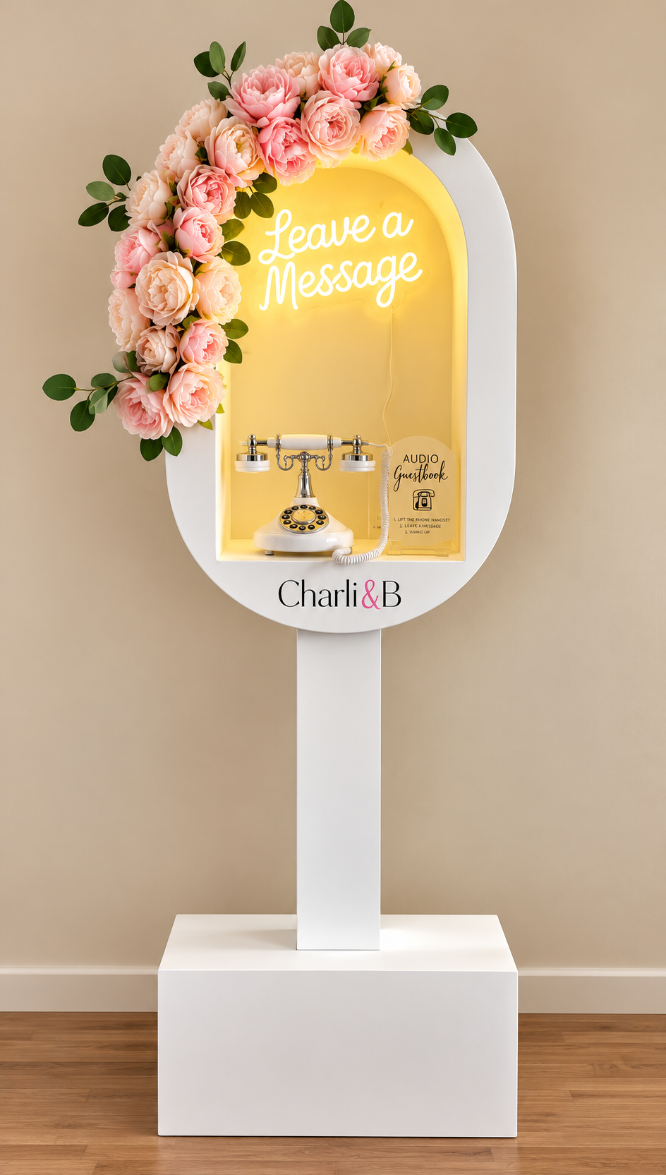 Audio Guestbook styled display by Charli & B